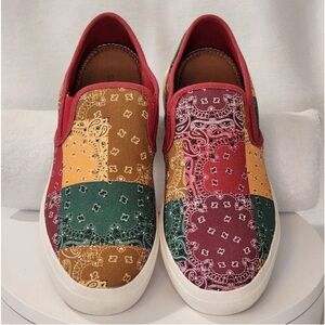 New SUN + STONE Men's Reins Bandana Print Slip-on Sneaker Men's Shoes 12M